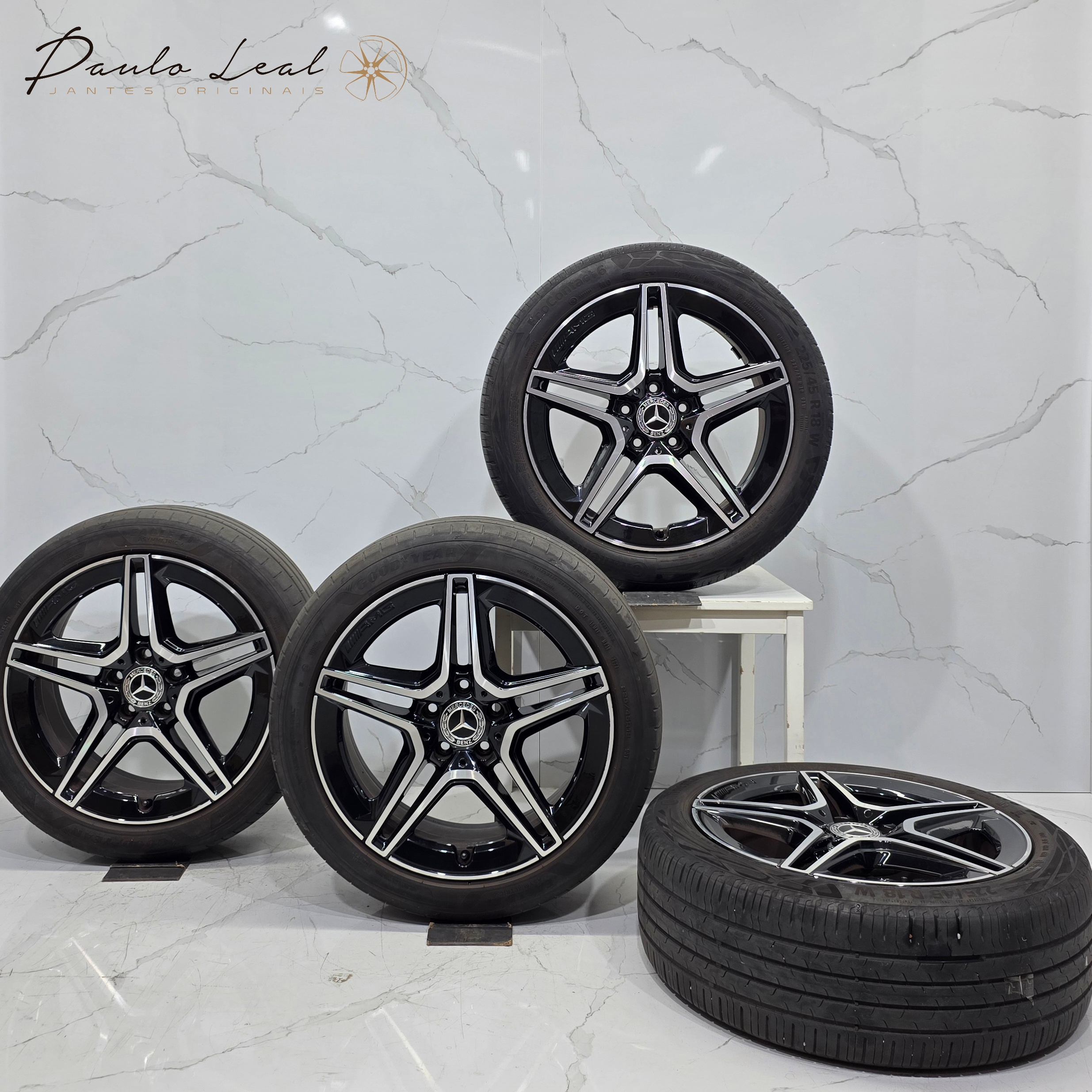 Jantes 18" originais Mercedes AMG classe A W177 CLA GLA B com pneus 